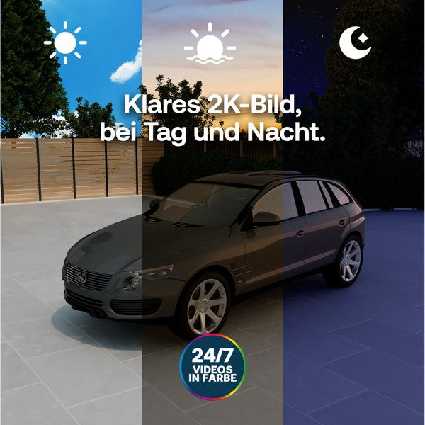 Arlo Essential 3 2K, 3er Set mit Solarpanel