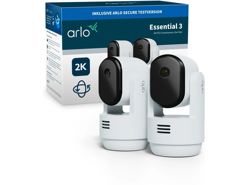 Arlo Essential 3 2K PTZ Innen (2er Set)