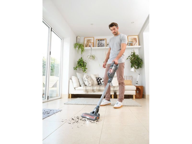 BLACK+DECKER Akku-Hand- und Stielsauger BHFEA520J Grau/Orange