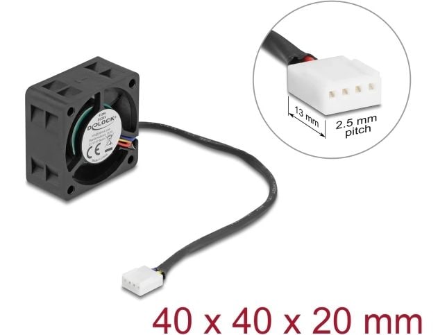 Delock PC-Lüfter 24 V DC, 40 x 40 x 20 mm