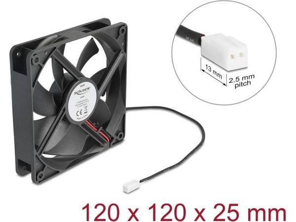 Delock PC-Lüfter 5 V DC, 120 x 120 x 25 mm