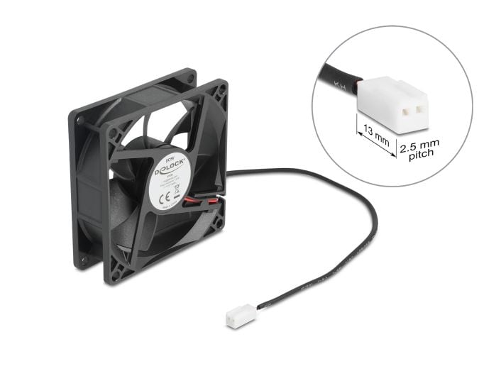 Delock PC-Lüfter 5 V DC, 80 x 80 x 25 mm