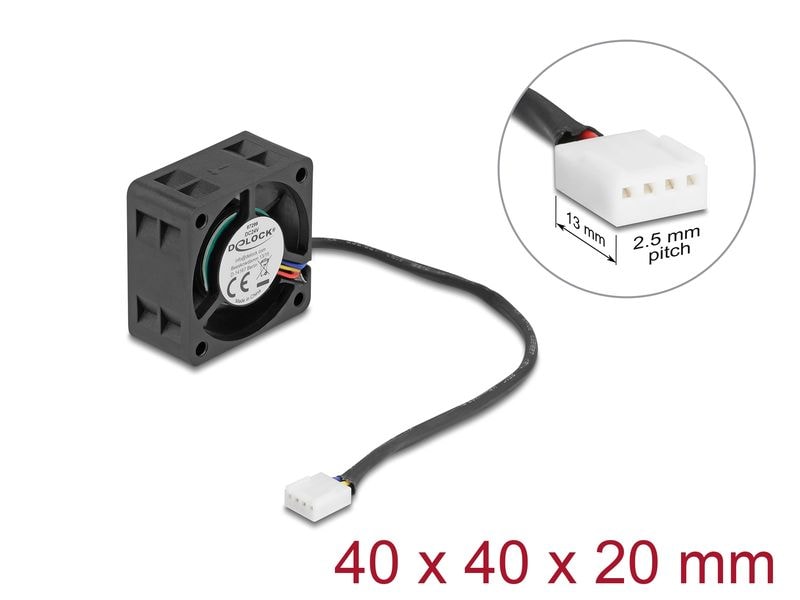 Delock PC-Lüfter 24 V DC, 40 x 40 x 20 mm