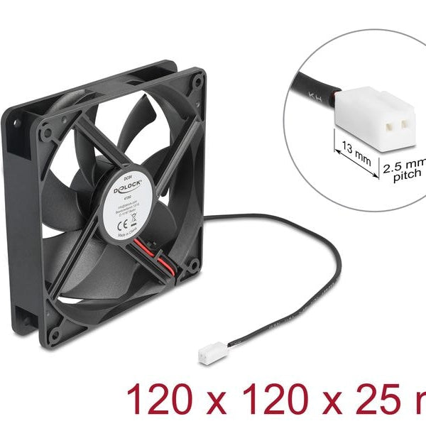 Delock PC-Lüfter 5 V DC, 120 x 120 x 25 mm