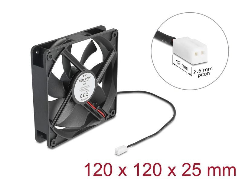 Delock PC-Lüfter 5 V DC, 120 x 120 x 25 mm