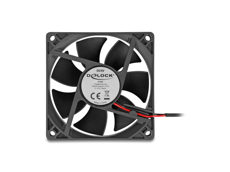 Delock PC-Lüfter 5 V DC, 80 x 80 x 25 mm