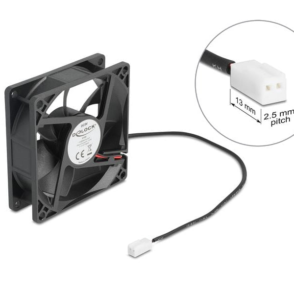 Delock PC-Lüfter 5 V DC, 80 x 80 x 25 mm