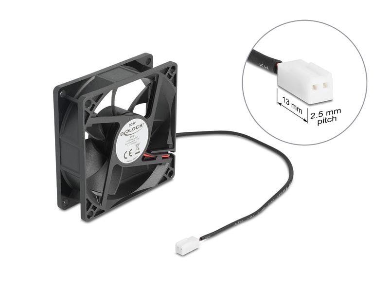 Delock PC-Lüfter 5 V DC, 80 x 80 x 25 mm