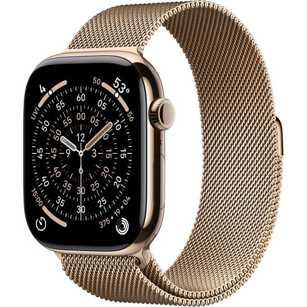 Apple Watch Series 11 46 mm LTE Gold Titanium Milanese Loop S/M