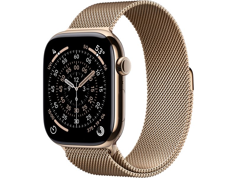 Apple Watch Series 11 46 mm LTE Gold Titanium Milanese Loop S/M