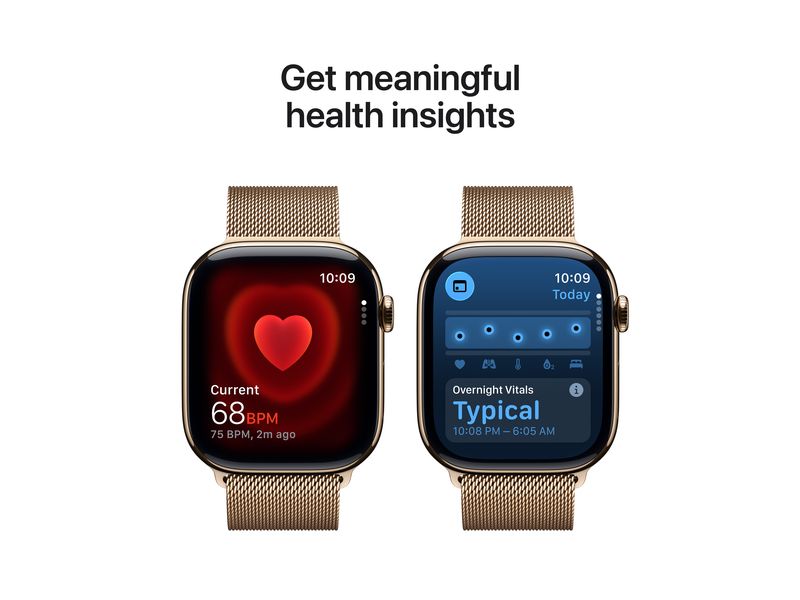 Apple Watch Series 11 46 mm LTE Gold Titanium Milanese Loop S/M