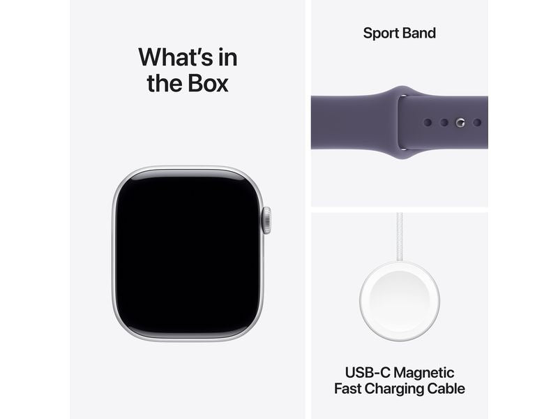 Apple Watch Series 11 46 mm LTE Silver Alu Purple Fog Sport S/M