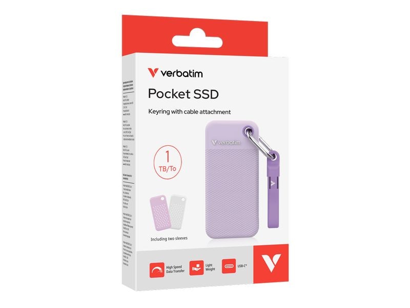Verbatim Externe SSD Pocket 1000 GB, Lila
