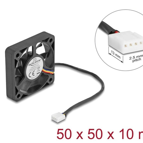 Delock PC-Lüfter 12 V DC, 50 x 50 x 10 mm