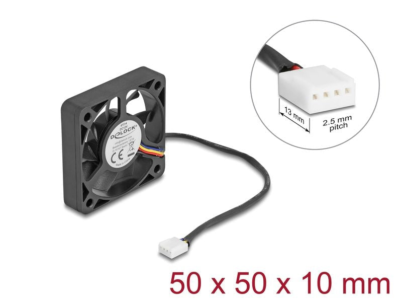 Delock PC-Lüfter 12 V DC, 50 x 50 x 10 mm