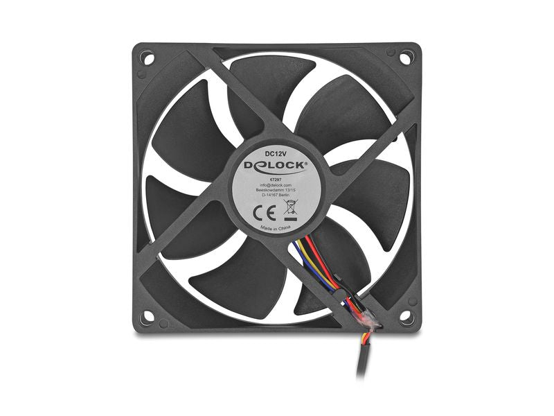 Delock PC-Lüfter 12 V DC, 92 x 92 x 25 mm
