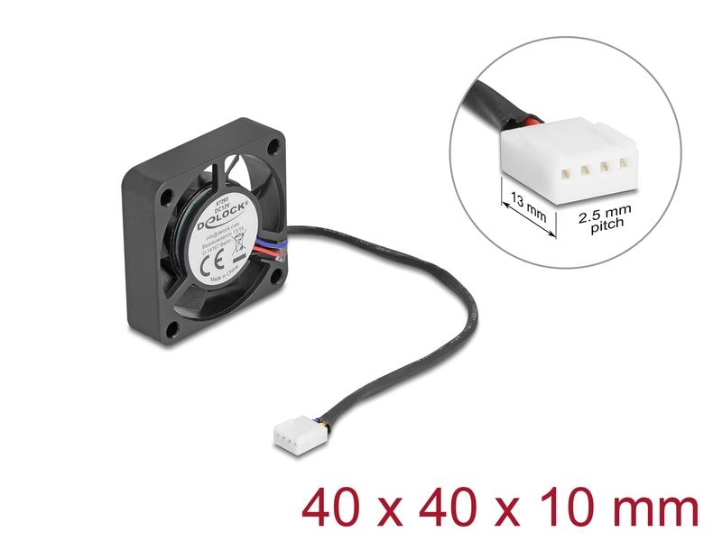 Delock PC-Lüfter 12 V DC, 40 x 40 x 10 mm