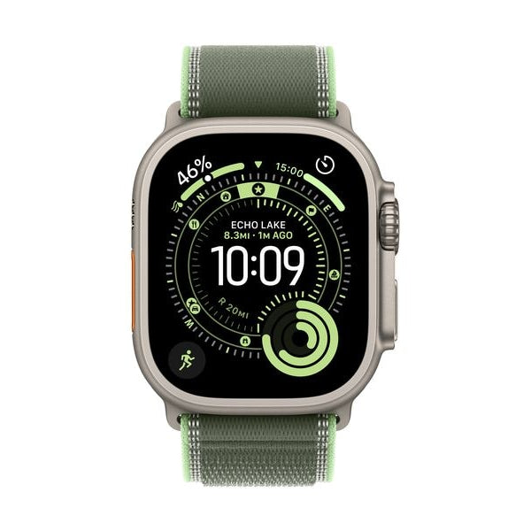 Apple Trail Loop 49 mm Green/Neon M/L Natural Titanium