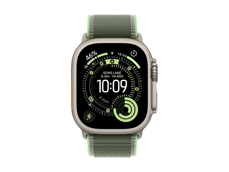 Apple Trail Loop 49 mm Green/Neon M/L Natural Titanium