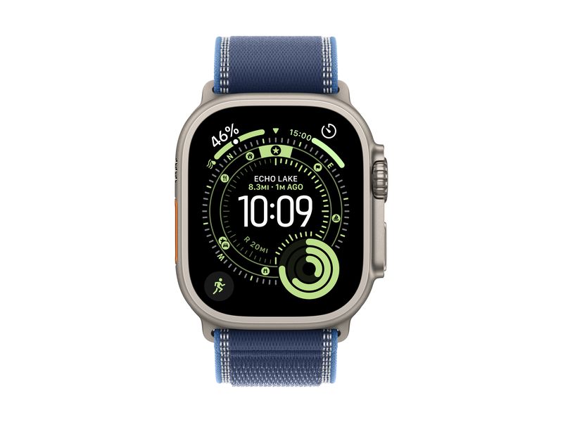 Apple Trail Loop 49 mm Blue/Bright Blue M/L Natural Titanium