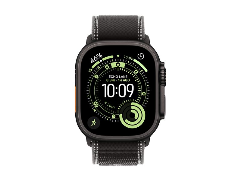 Apple Trail Loop 49 mm Black/Charcoal S/M Natural Titanium