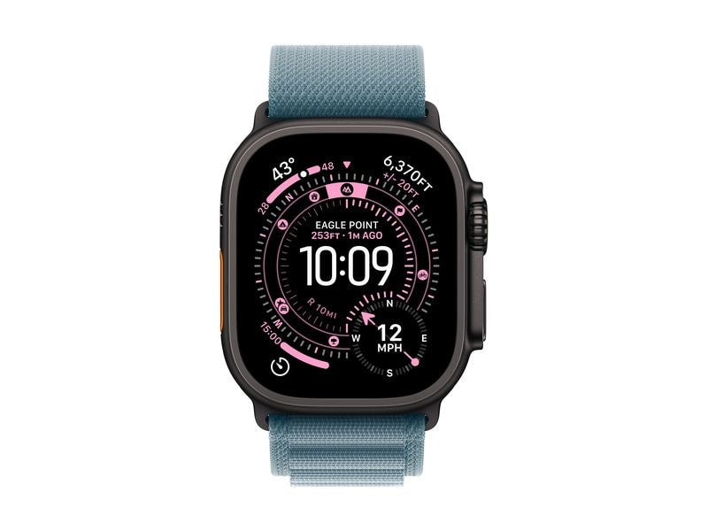 Apple Alpine Loop 49 mm Light Blue Black Titanium Medium