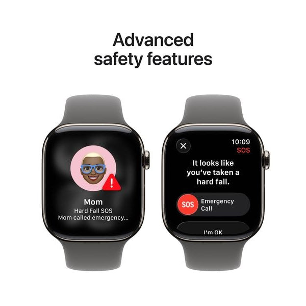 Apple Watch Series 11 46 mm LTE Nat Titanium Stone Grey Sport S/M