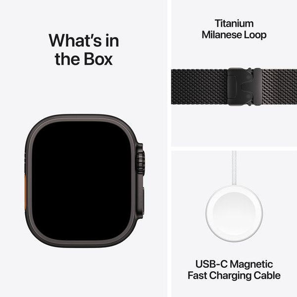 Apple Watch Ultra 3 Black Titanium Milanese Loop S