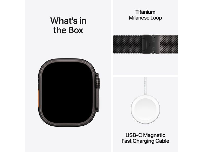 Apple Watch Ultra 3 Black Titanium Milanese Loop L