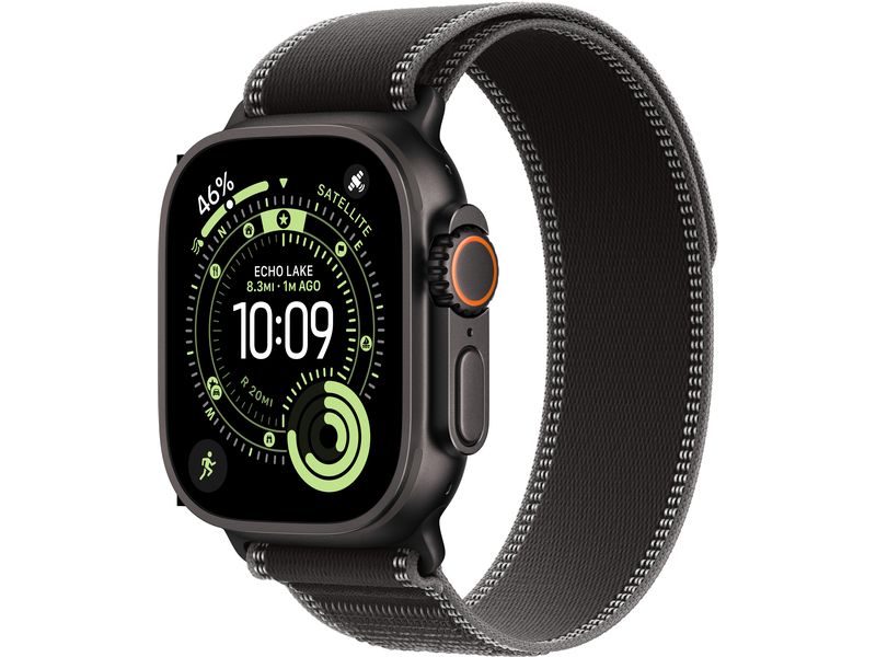 Apple Watch Ultra 3 Black Titanium Black Charcoal Trail Loop M/L