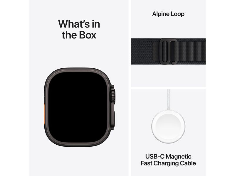 Apple Watch Ultra 3 Black Titanium Black Alpine Loop S