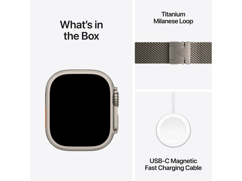 Apple Watch Ultra 3 Natural Titanium Milanese Loop S
