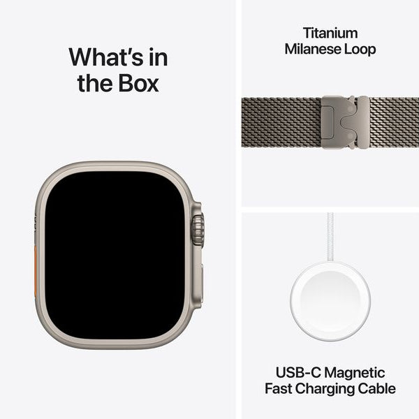Apple Watch Ultra 3 Natural Titanium Milanese Loop M