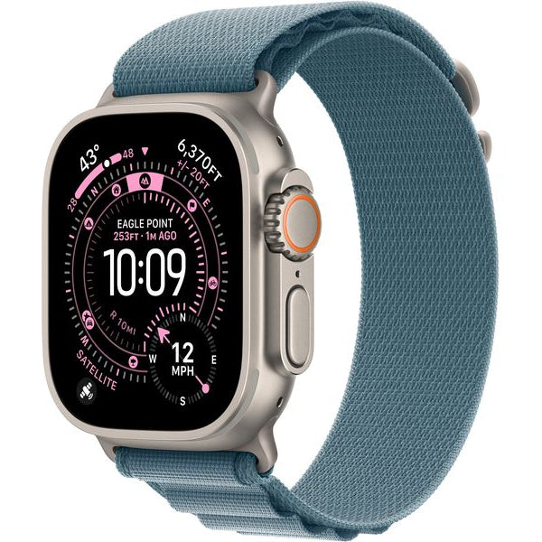 Apple Watch Ultra 3 Natural Titanium Light Blue Alpine Loop M