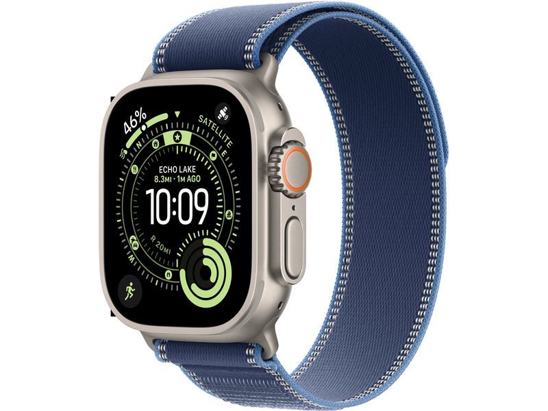 Apple Watch Ultra 3 Natural Titanium Blue/Bright Trail Loop M/L