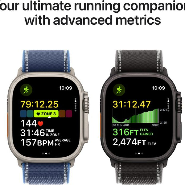 Apple Watch Ultra 3 Natural Titanium Blue/Bright Trail Loop S/M