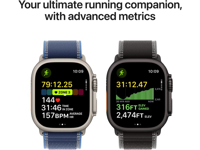 Apple Watch Ultra 3 Natural Titanium Blue/Bright Trail Loop S/M