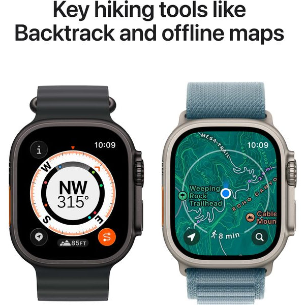 Apple Watch Ultra 3 Natural Titanium Blue/Bright Trail Loop S/M