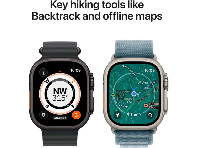 Apple Watch Ultra 3 Natural Titanium Blue/Bright Trail Loop S/M