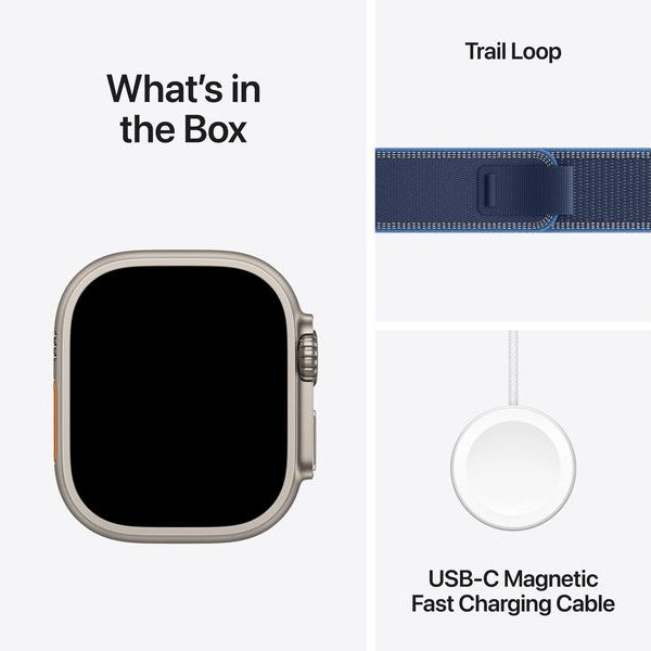 Apple Watch Ultra 3 Natural Titanium Blue/Bright Trail Loop M/L
