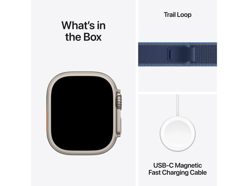 Apple Watch Ultra 3 Natural Titanium Blue/Bright Trail Loop M/L