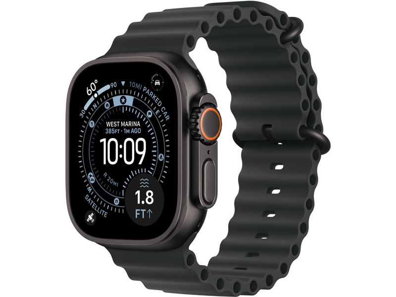 Apple Watch Ultra 3 Black Titanium Black Ocean Band