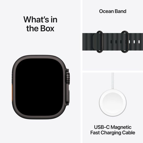 Apple Watch Ultra 3 Black Titanium Black Ocean Band