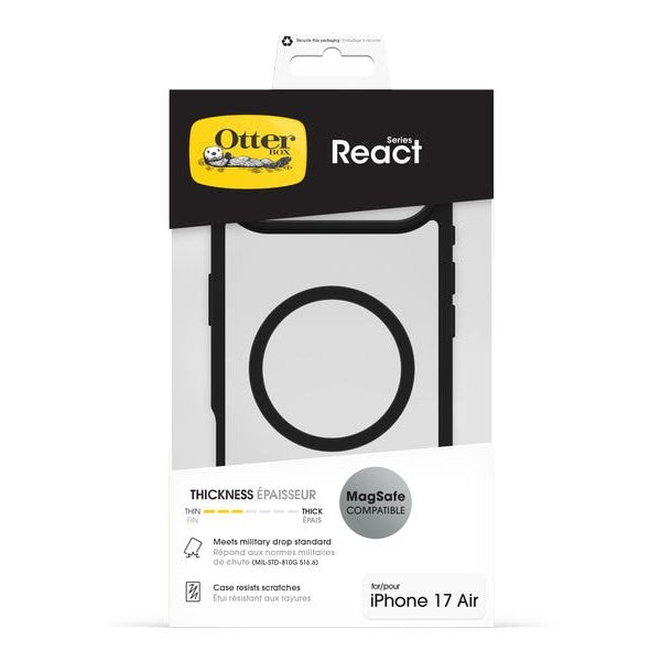 Otterbox Back Cover React MagSafe iPhone Air Transparent/Black