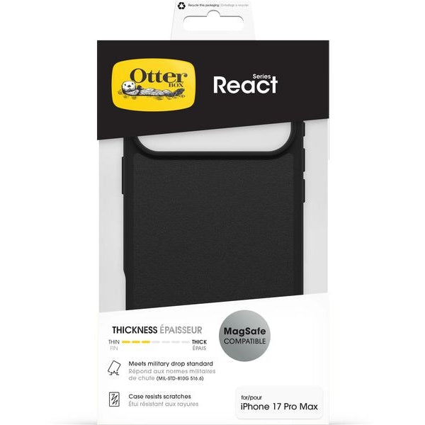 Otterbox Back Cover React MagSafe iPhone 17 Pro Max Black
