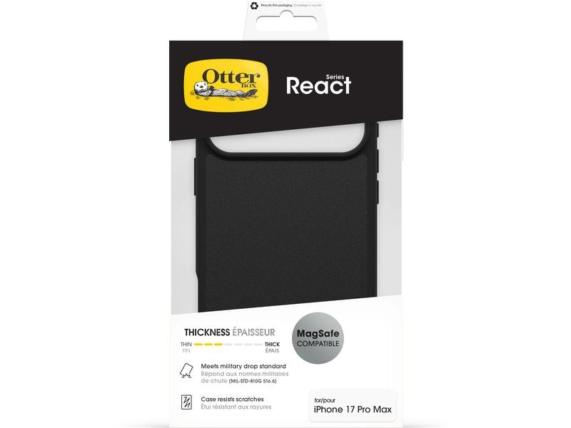 Otterbox Back Cover React MagSafe iPhone 17 Pro Max Black