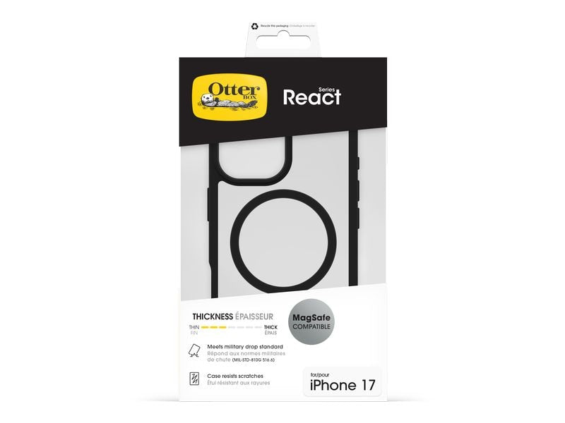 Otterbox Back Cover React MagSafe iPhone 17 Transparent/Black