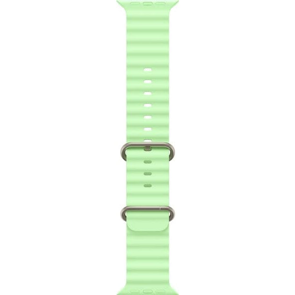 Apple Ocean Band 49 mm Neon Green Natural Titanium