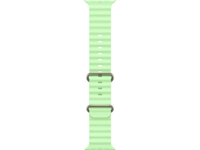 Apple Ocean Band 49 mm Neon Green Natural Titanium