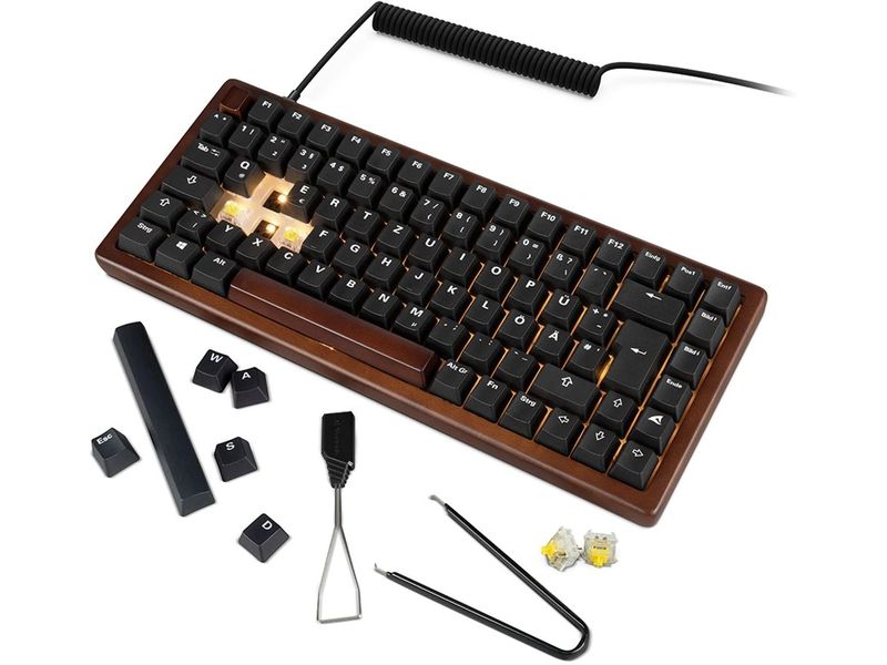 Sharkoon Gaming-Tastatur SKILLER SGK50 S3 Wood PBT